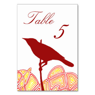 Bird on a Branch Table Number