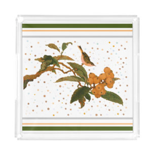Bird on a fruit tree trinket tray