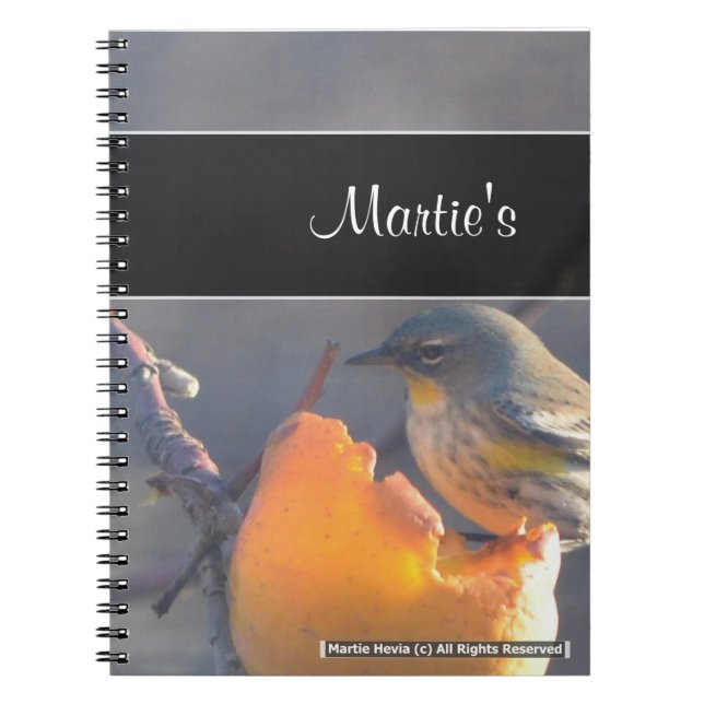 Bird on a Half-Eaten Apple Notebook (Front)