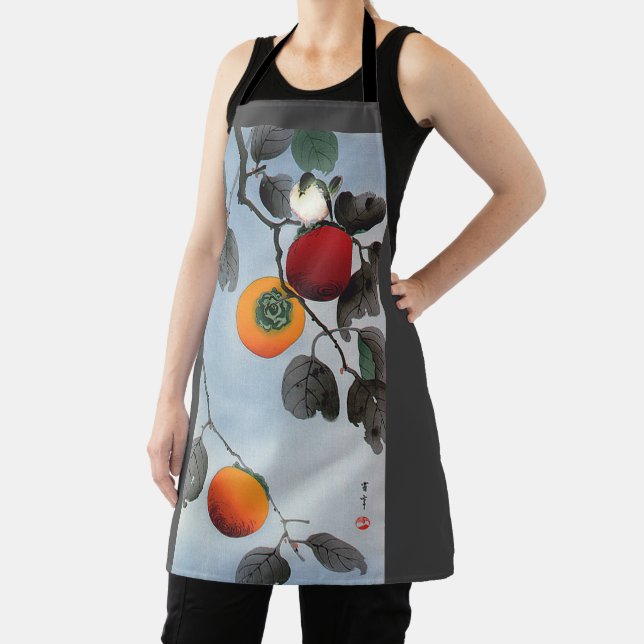 Bird on a Persimmon Tree, Watanabe Seitei Apron (Insitu)