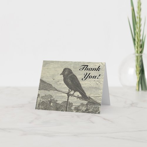 Bird on a Wind Vane Thank You Greeting Card
