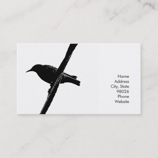 Customizable Bird on a wire Cards Business Card