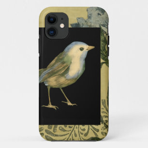 Bird on Black and Vintage Background iPhone 11 Case