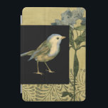 Bird on Black and Vintage Background iPad Mini Cover<br><div class="desc">This image is simple and beautiful to add on any product offered and will please any vintage art lover. The black square puts the emphasis on the colors of the bird and the yellow background.  Choose this piece of artwork for your next Zazzle product.</div>