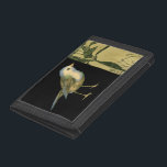Bird on Black and Vintage Background Tri-fold Wallet<br><div class="desc">This image is simple and beautiful to add on any product offered and will please any vintage art lover. The black square puts the emphasis on the colors of the bird and the yellow background.  Choose this piece of artwork for your next Zazzle product.</div>