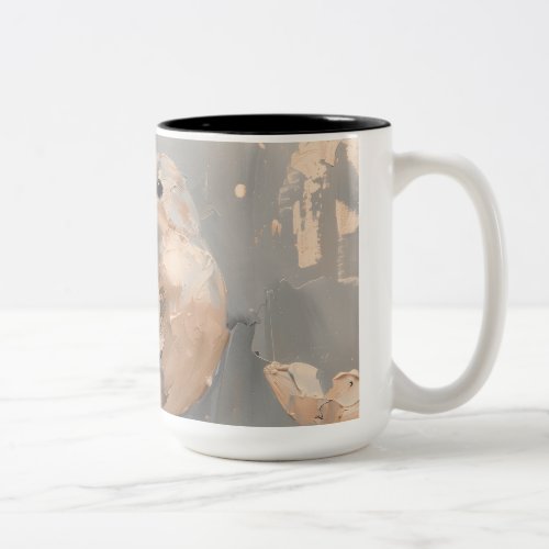 Bird on Blossoming Branch Two_Tone Coffee Mug