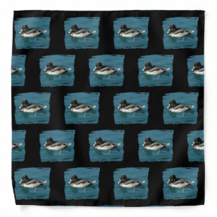 Bird on Water Nature Photo Ring Neck Duck Bandana