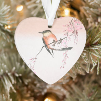 Bird on Weeping Cherry - Shidarezakura ni kotori Ornament