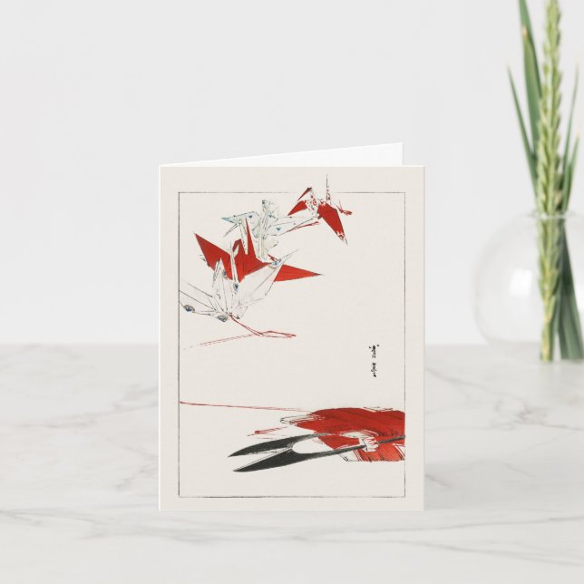 Bird origami - traditional Japanese Card (Front)