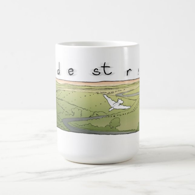Bird over Landscape Coffee Mug (Center)