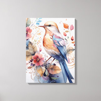 Bird painting canvas print