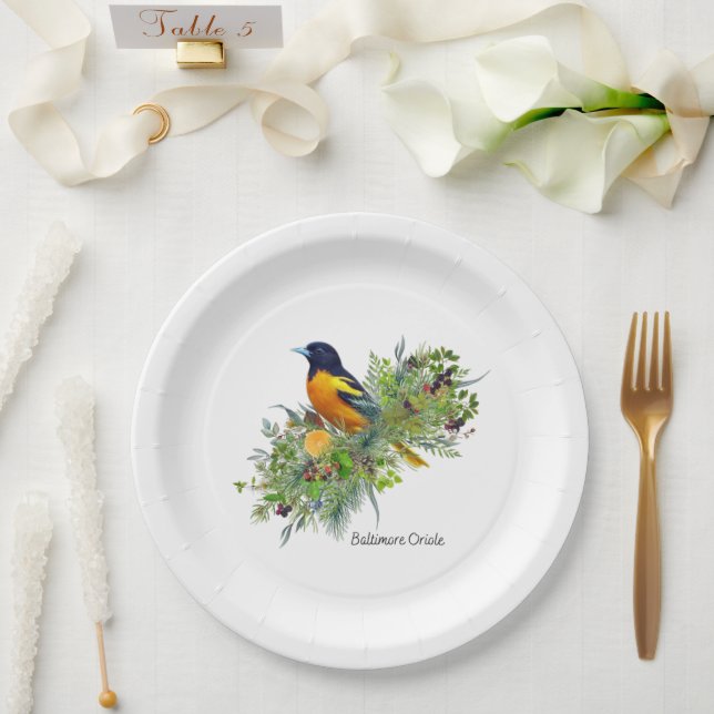 Bird Paper Plates (Wedding)