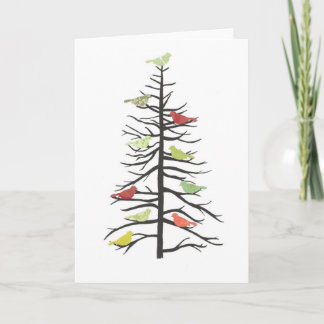 Bird Paper Tree Holiday Card