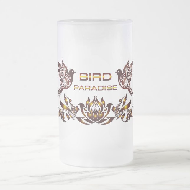 BIRD PARADISE Beer Glass Frosted Glass Beer Mug (Center)