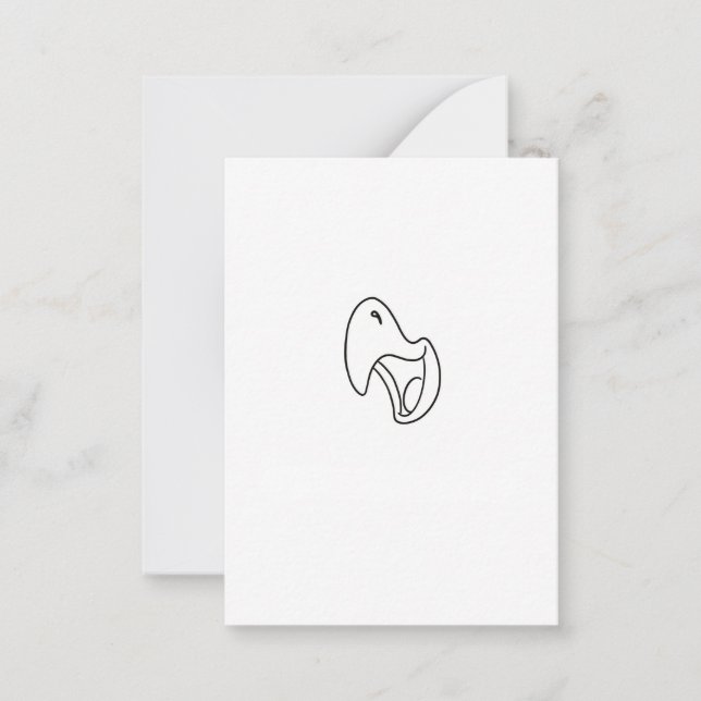Bird, parrot, squawk theme note card (Front)