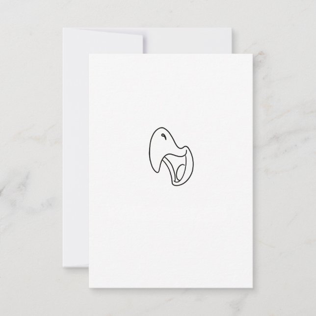 Bird, parrot, squawk theme thank you card (Front)