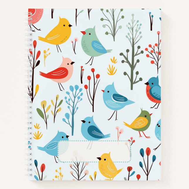 Bird Pattern 2 Notebook (Front)