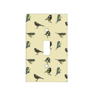 Bird Pattern Beige Light Switch Cover