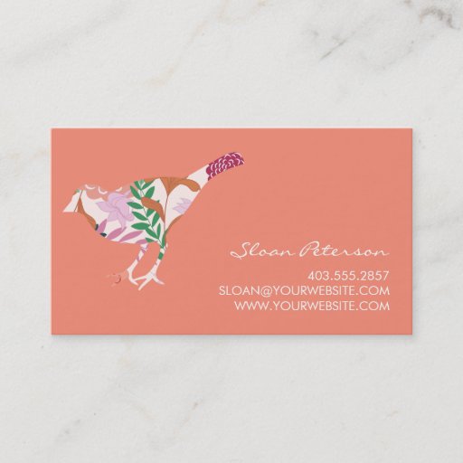 Customizable Bird Pattern Business Card
