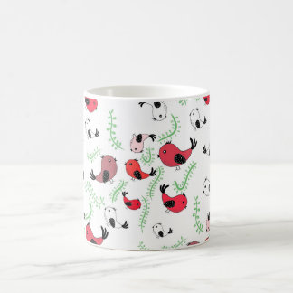 Bird pattern mug, cute bird mug