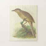 [ Thumbnail: Bird Perched On a Branch, Vintage Look Puzzle ]