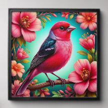 Bird Perched On Branch Gift For Bird Lovers