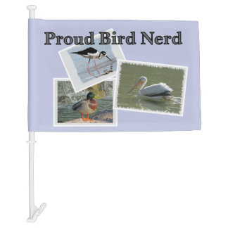 Bird Photo Scrapbook Proud Bird Nerd Car Flag