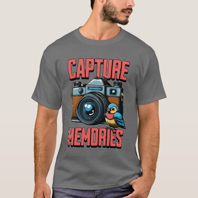 Bird Photography Capture Memories Bird Keeping gif T-Shirt (Front)