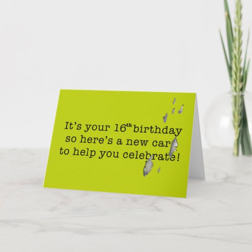 Bird Poop Funny Birthday for 16 Year Old Teenager Card