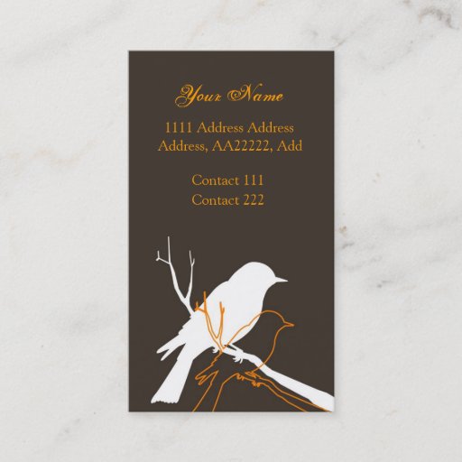 Customizable Bird Profile Card Business Cards