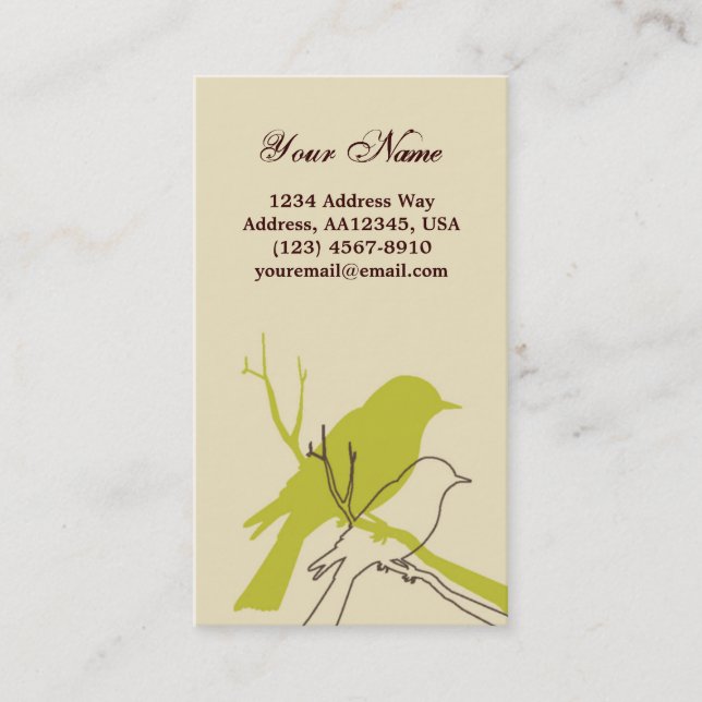 Bird Profile Card (Cream) (Front)