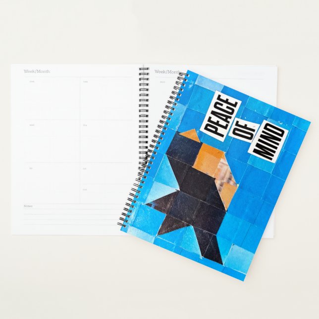 Bird Quilt Pattern Blue Sky Calming Peace of Mind Planner (Display)
