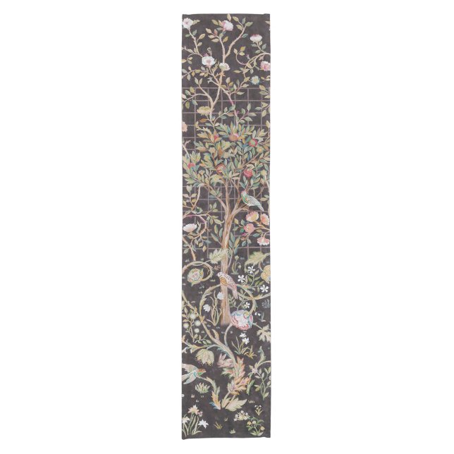 Bird & Rabbit in The Flower Garden, William Morris Short Table Runner (Front)