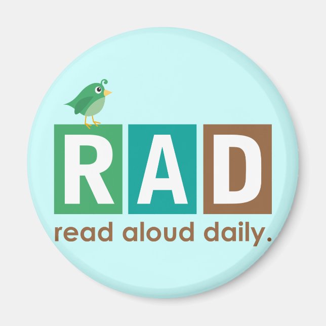 Bird RAD - Read Aloud Daily Reading Gift Magnet (Front)