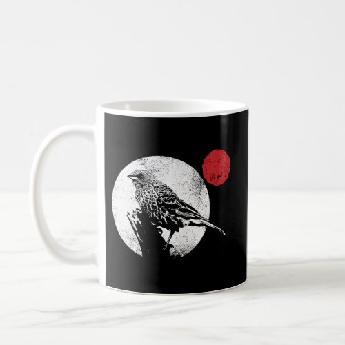 Bird Red Moon Style Murakami Coffee Mug