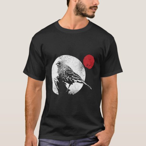 Bird Red Moon Style Murakami T_Shirt