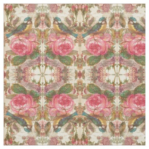 Bird Rose Fabric
