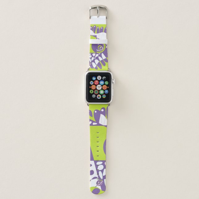 Bird’s Nest - Lime Purple Apple Watch Band (Front)
