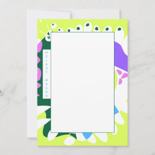 Bird’s Nest - Pastel Green White Throw Pillow Name Note Card