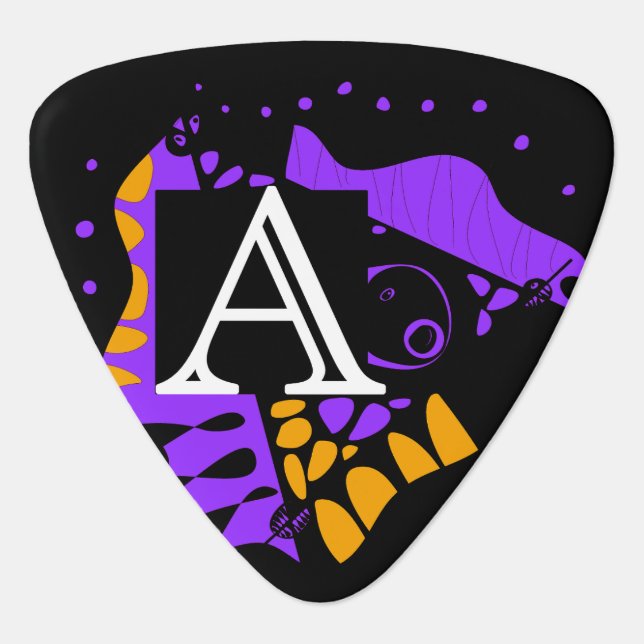 Bird’s Nest - Personalized Initial Letter A Guitar Pick (Front)
