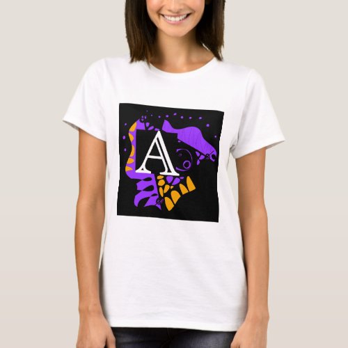 Birdâs Nest _ Personalized Initial Letter A T_Shirt