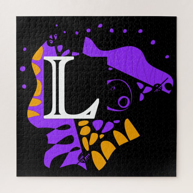 Bird’s Nest - Personalized Initial Letter L Jigsaw Puzzle (Vertical)