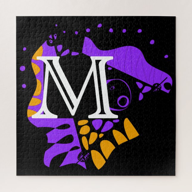 Bird’s Nest - Personalized Initial Letter M Jigsaw Puzzle (Vertical)