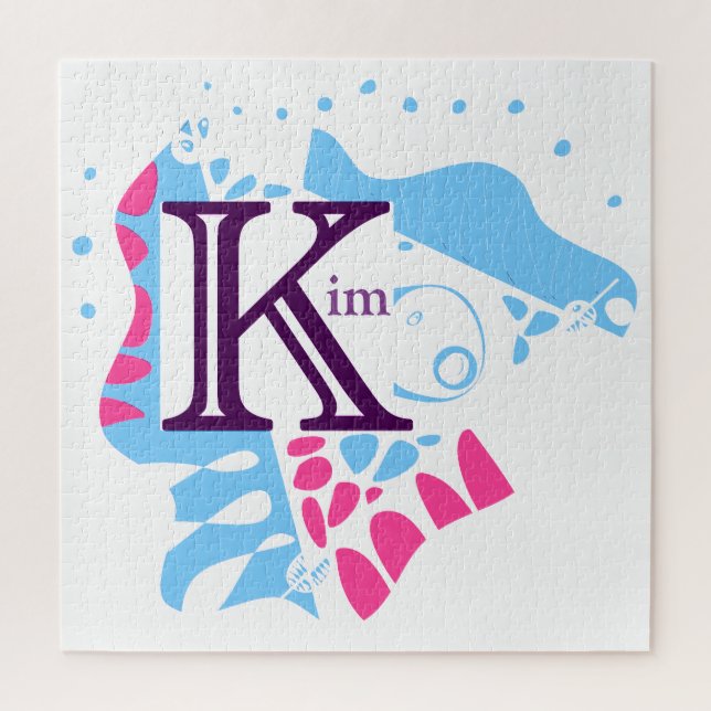 Bird’s Nest - Personalized Name Letter K 2 Jigsaw Puzzle (Vertical)