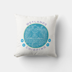 bird sanctuary throw pillow