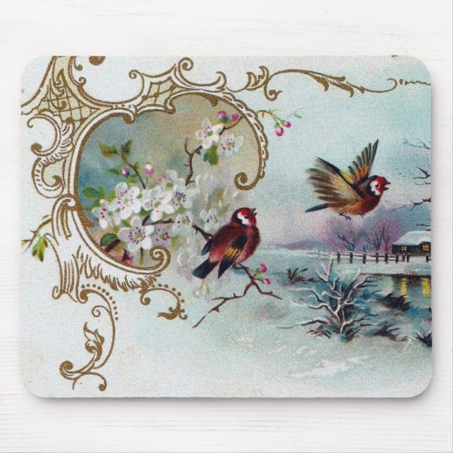 Bird Scene Mouse Pad (Front)