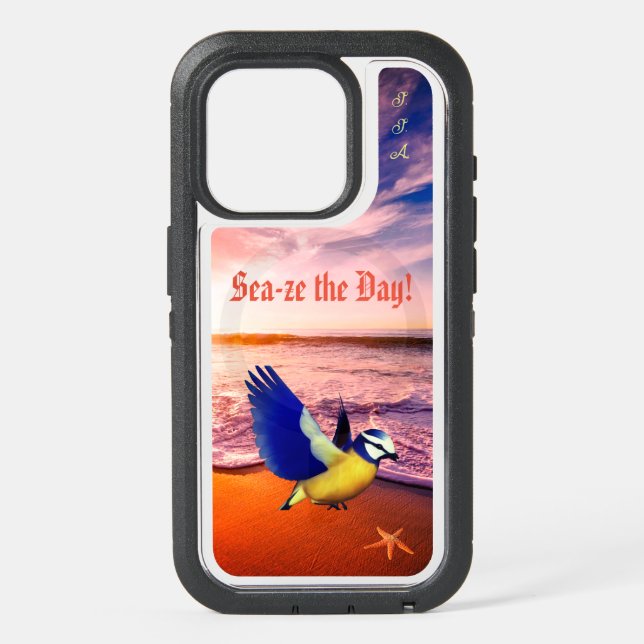 Bird Sea Ocean iPhone 15 Pro Case (Back)