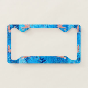 Bird Seamless Pattern License Plate Frame