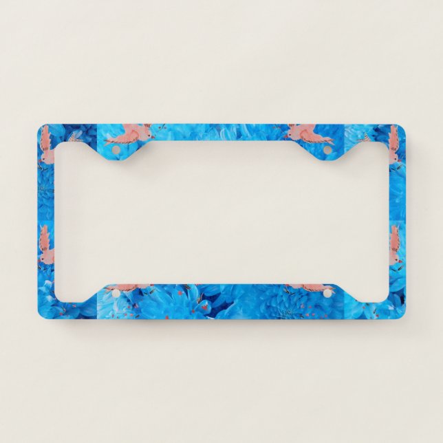 Bird Seamless Pattern  License Plate Frame (Front)