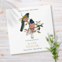 Bird Seed Packet Funeral Memorial Envelope